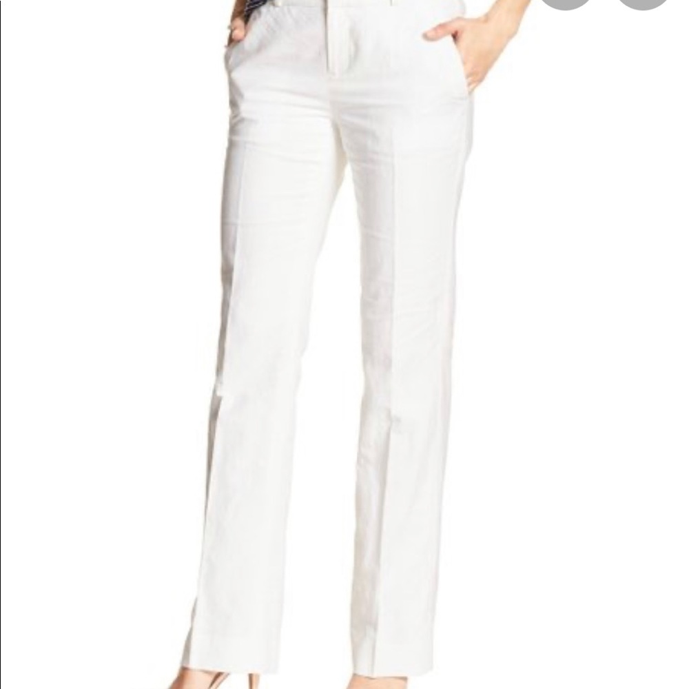 Banana Republic White Linen Pants